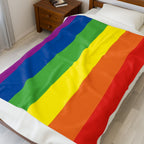 Rainbow Pride Flag Velveteen Plush Blanket