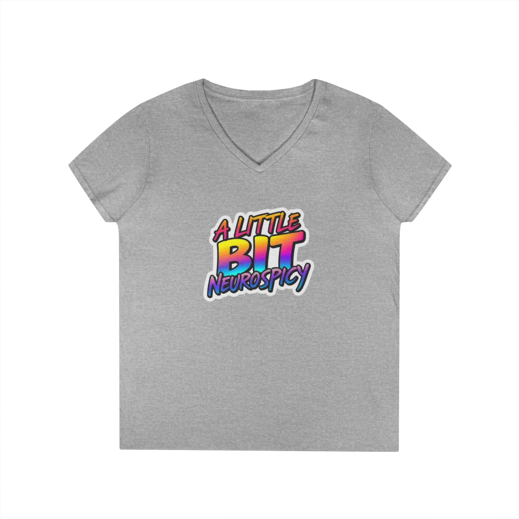 Neurospicy Ladies' V-Neck T-Shirt - Neurodivergent Awareness Design