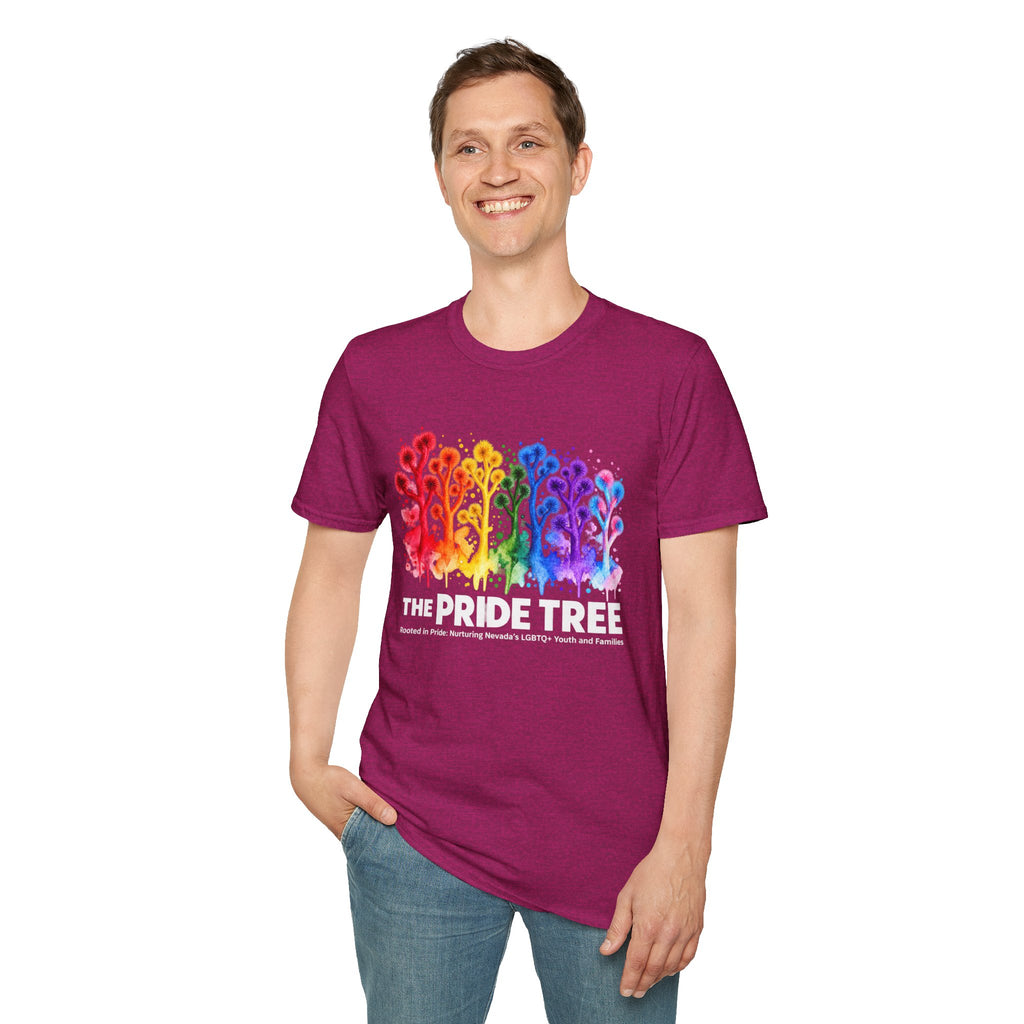 Pride Tree Las Vegas White Text T-shirt