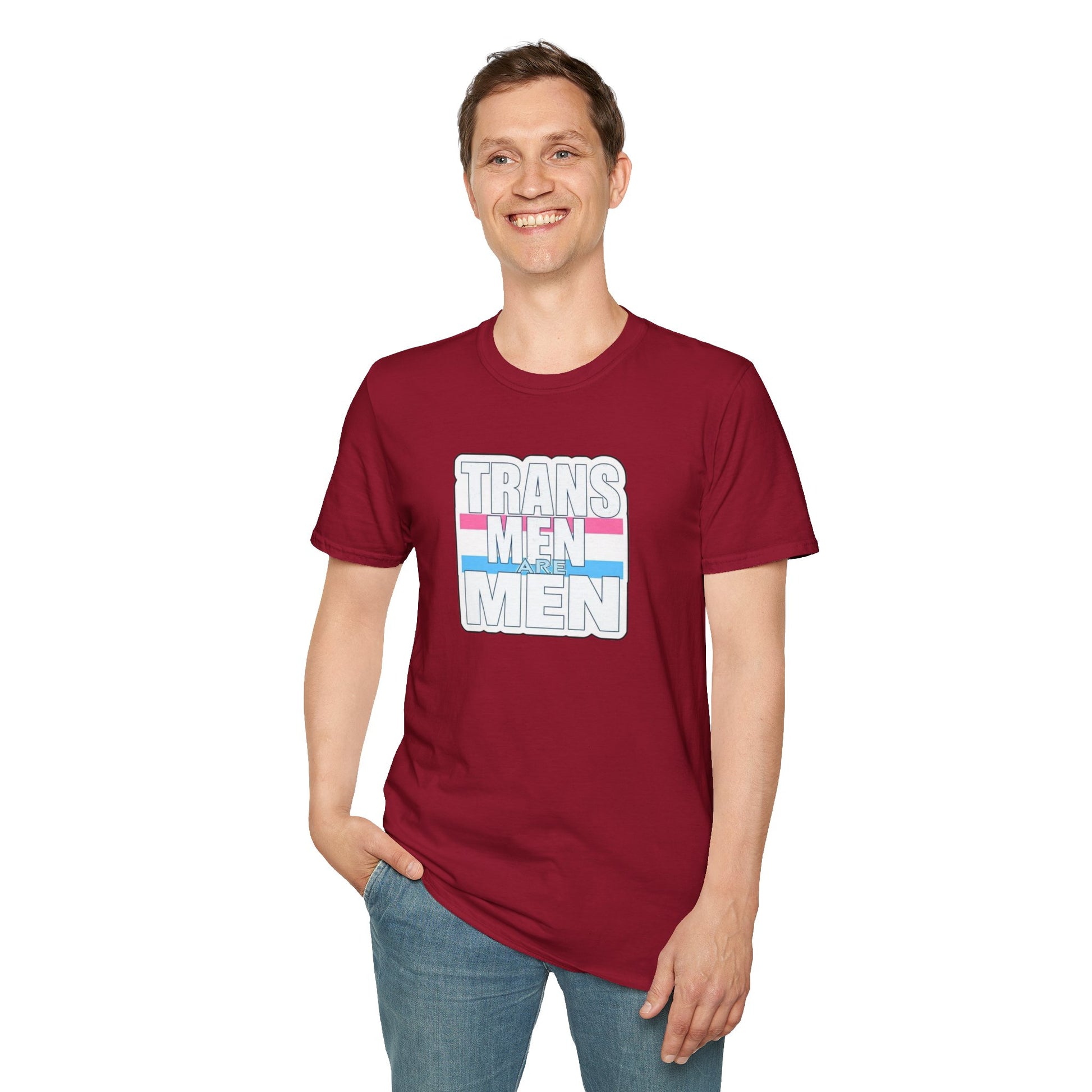 Unisex Softstyle T-Shirt - 'Trans Men Are Men' Statement Tee