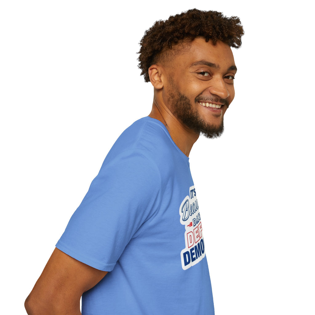 Defend Democracy Unisex Softstyle T-Shirt - Perfect for Activism and Everyday Wear