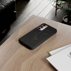 Android OR iPhone Compatible Cases - Gold Line Face Design - Unique Tough Cases
