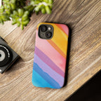 Colorful Diagonal Watercolor Tough Phone Case for iPhone