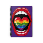 Vibrant LGBTQ+ Spiral Notebook - Ruled Lines with Colorful Heart Design