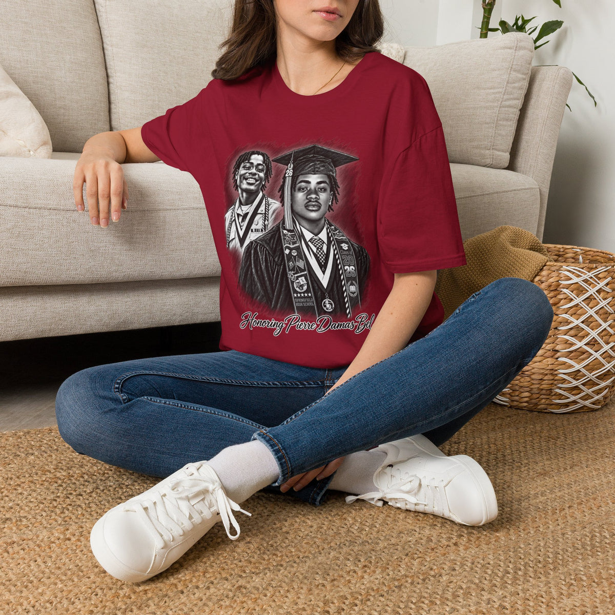 Double Portrait Front - In Memory of Pierre Damas Bel T-Shirt