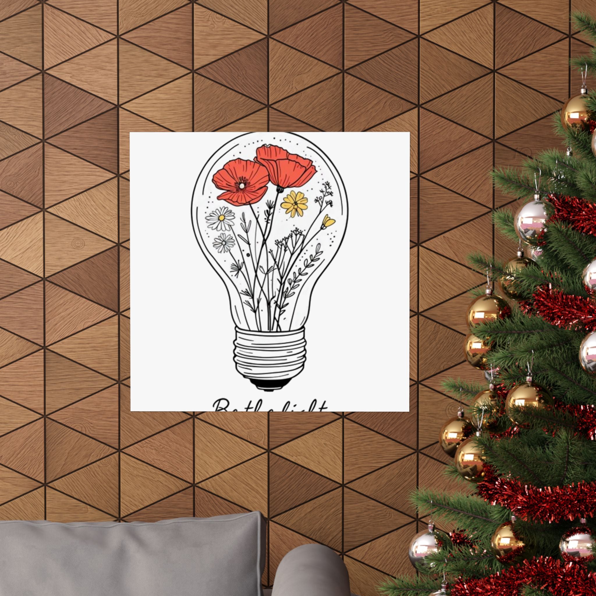 Inspirational Matte Vertical Poster - 'Be the Light'