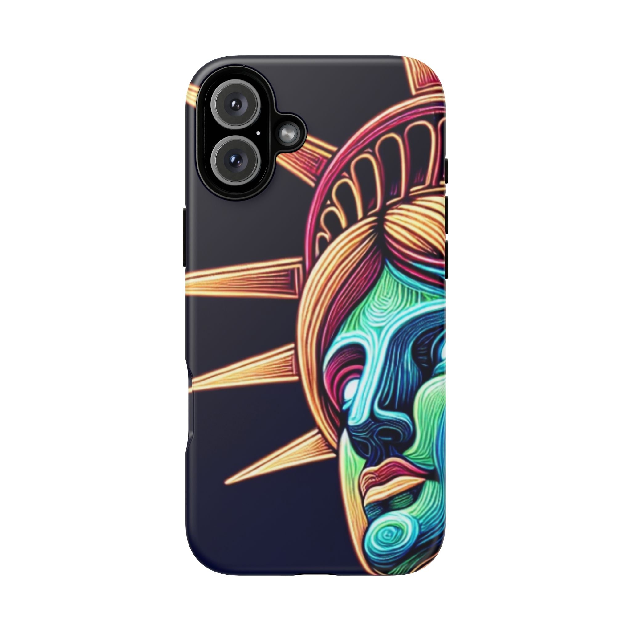 Statue of Liberty Neon Glowing Art Tough Case for Android & iPhone