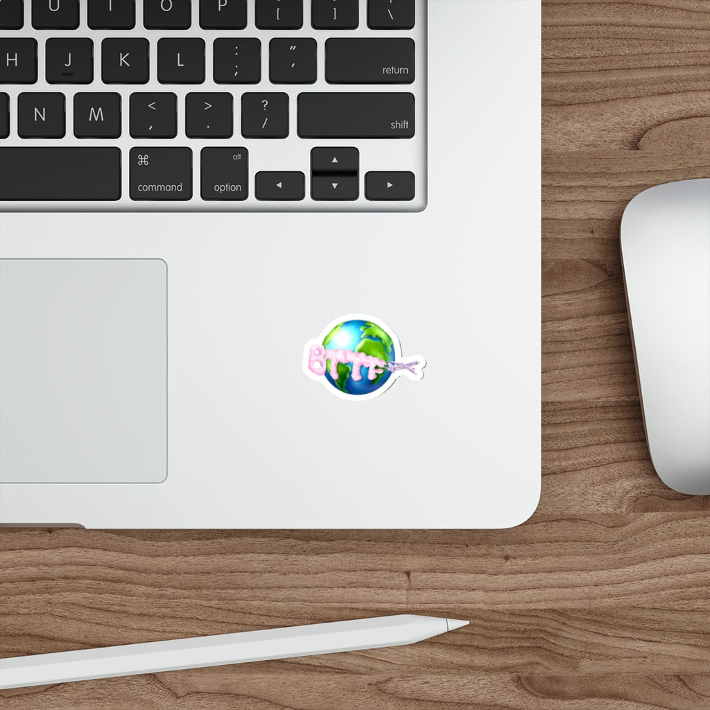 BTTF Airplane Globe Die-Cut Sticker
