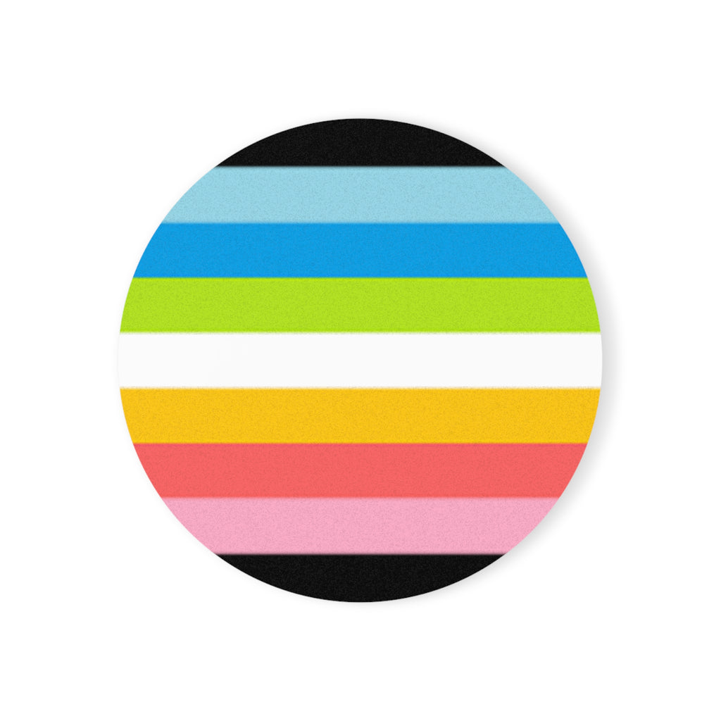 Queer Pride Cork Back Coaster Set - Fun and Vibrant Drinkware