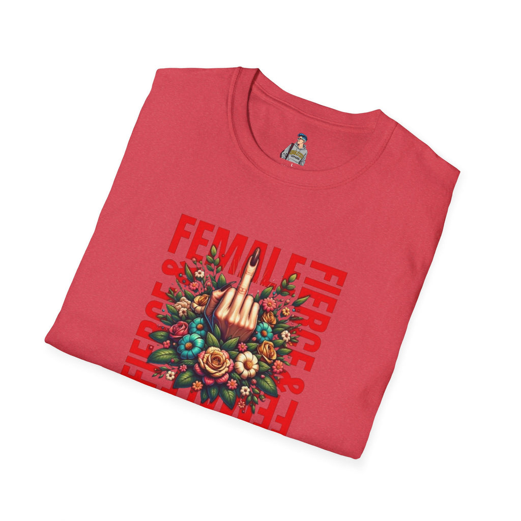 Fierce Female Unisex T-Shirt - Softstyle Floral Graphic Tee