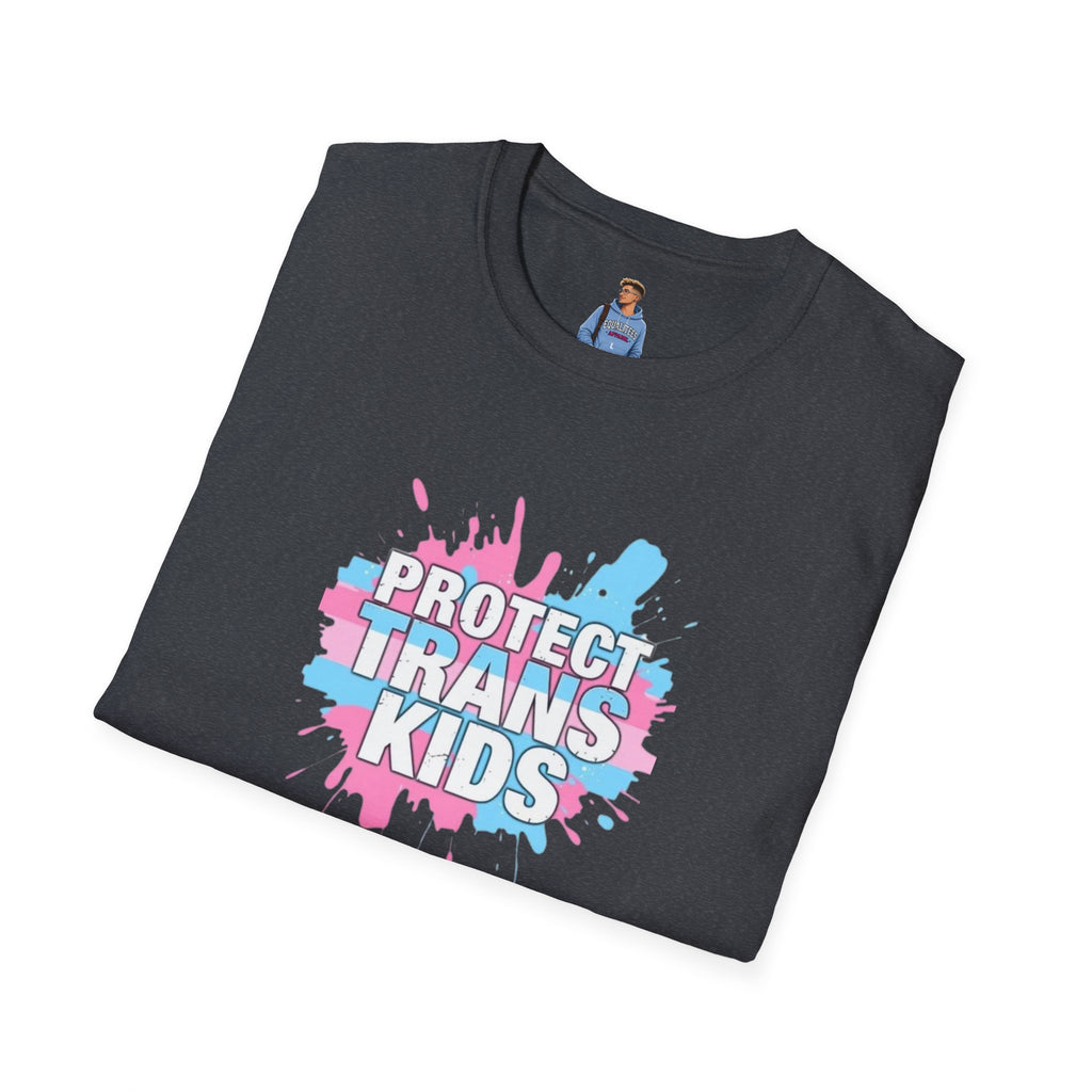 Protect Trans Kids Unisex Softstyle T-Shirt - Supportive LGBTQ+ Apparel