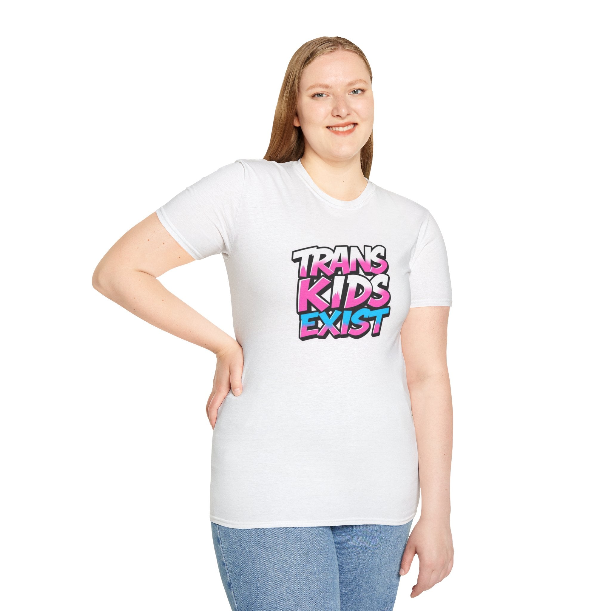 Trans Kids Exist Unisex Softstyle T-Shirt