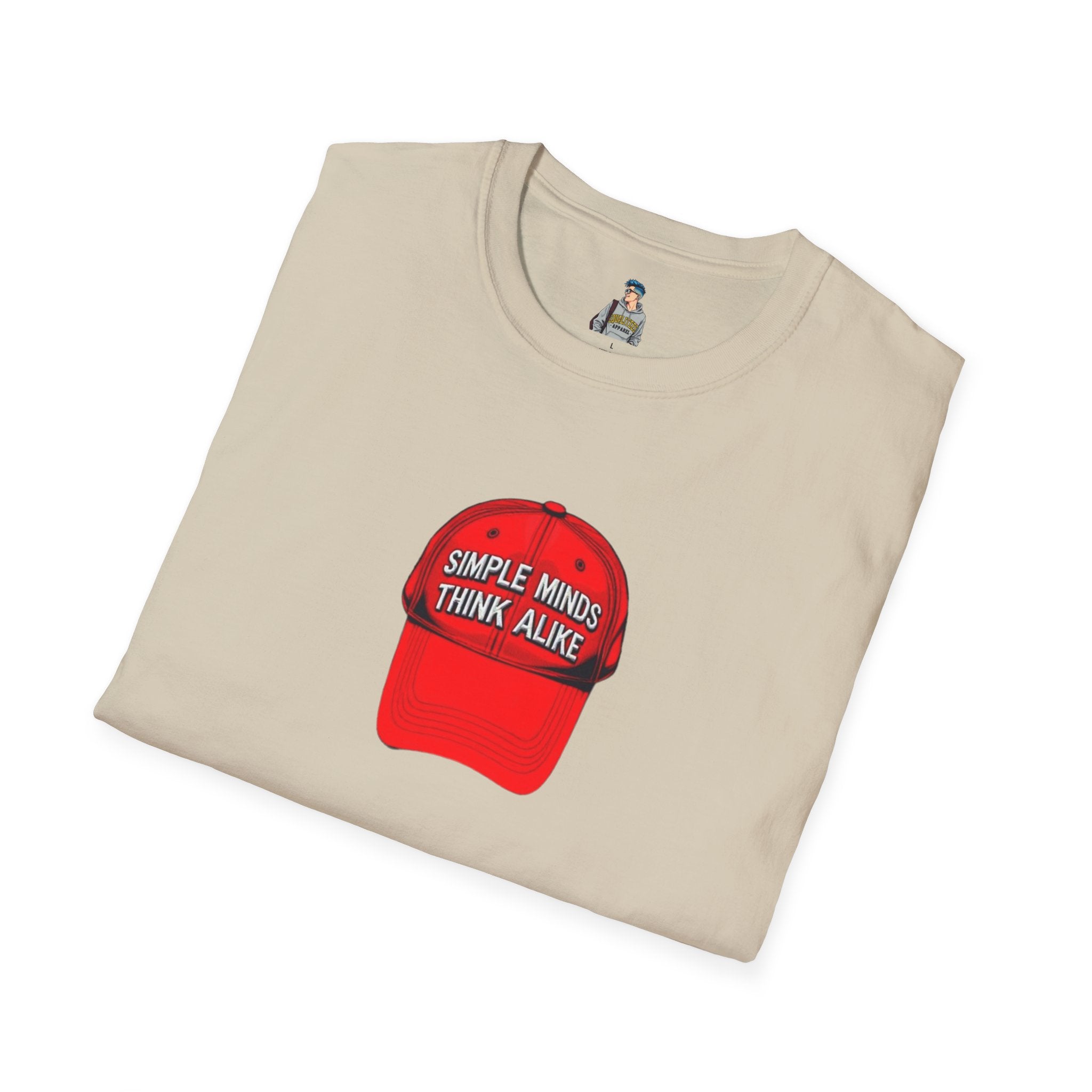Unisex Softstyle T-Shirt - 'Simple Minds Think Alike' & 'Make America Think Again' Graphic Tee