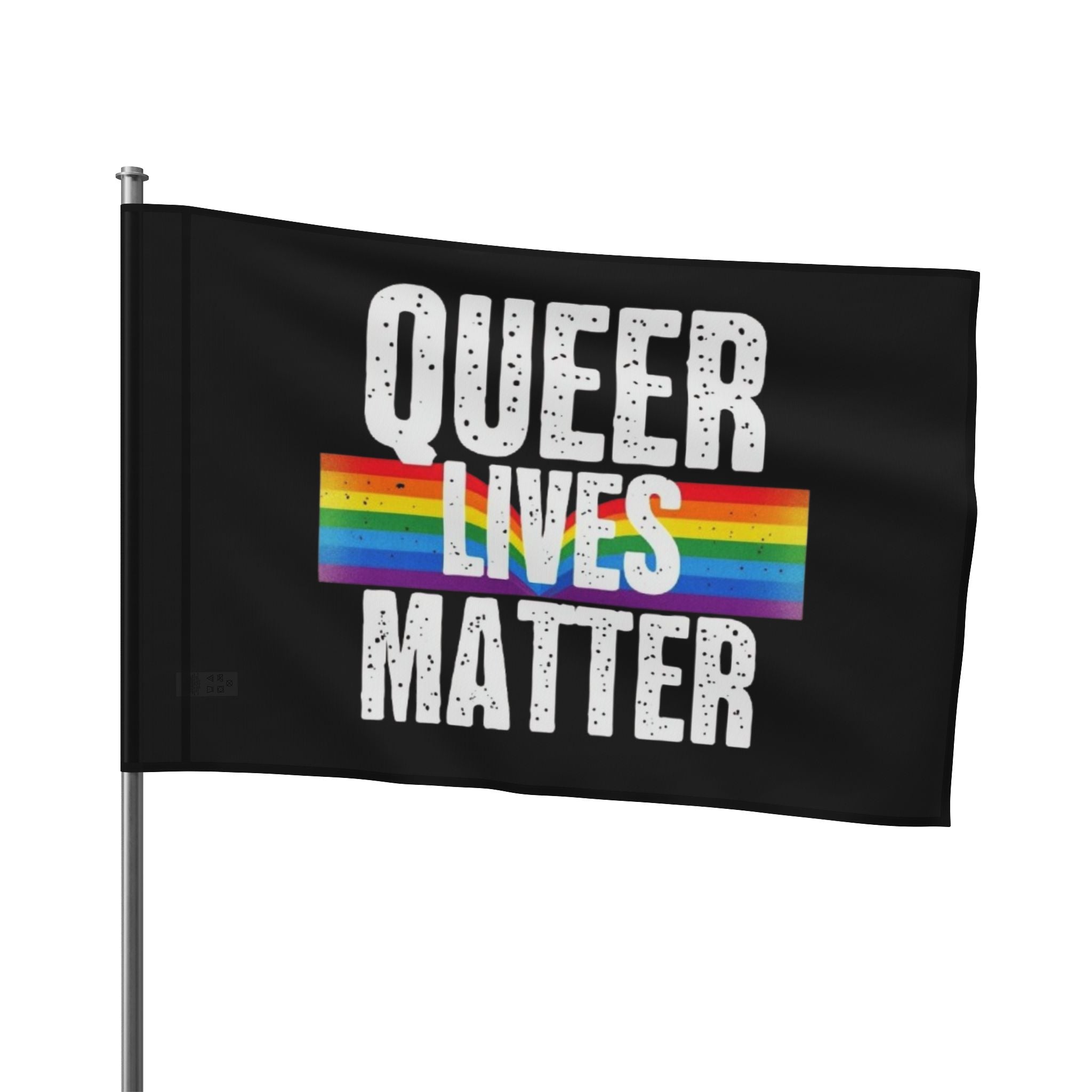 Queer Lives matter Flag - Aesthetic LGBTQ+ Banner for Celebration & Home Decor