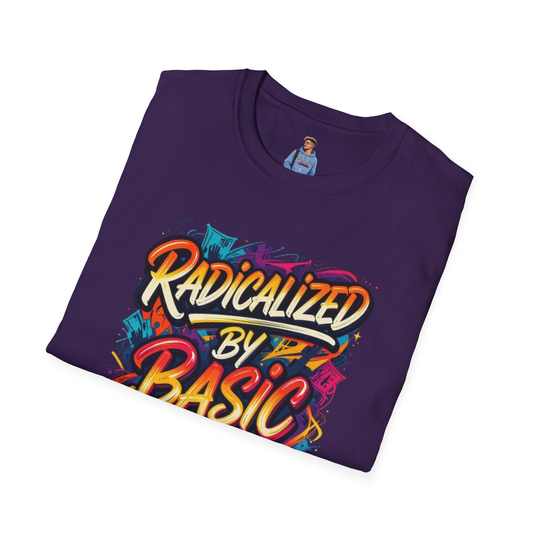 Radicalized by Basic Decency T-Shirt Colorful Graffiti Typography