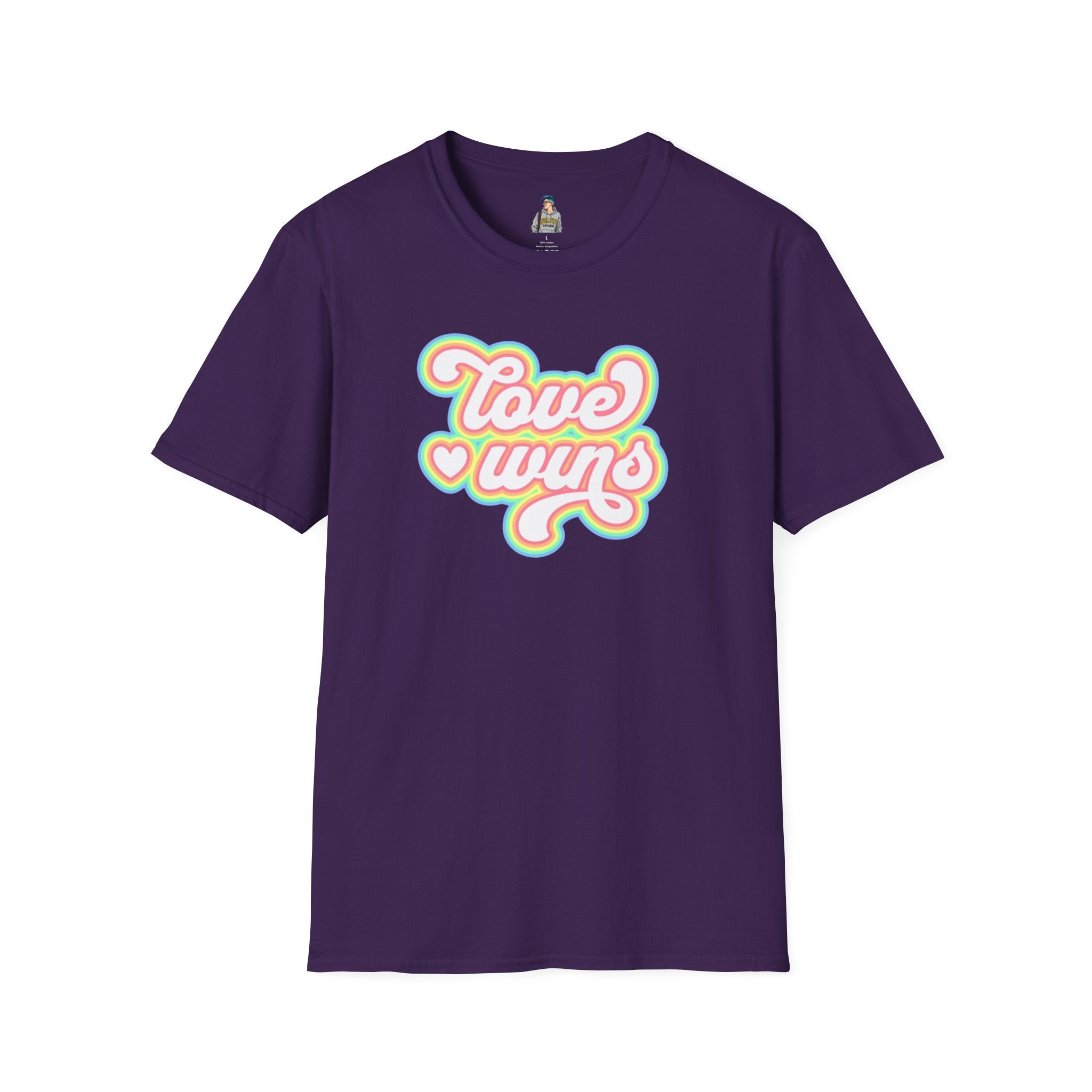 Love Wins Unisex Softstyle T-Shirt - Positive Vibes for Pride and Everyday Wear