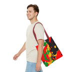 Green, Red Yellow Paint Splatter Tote Bag