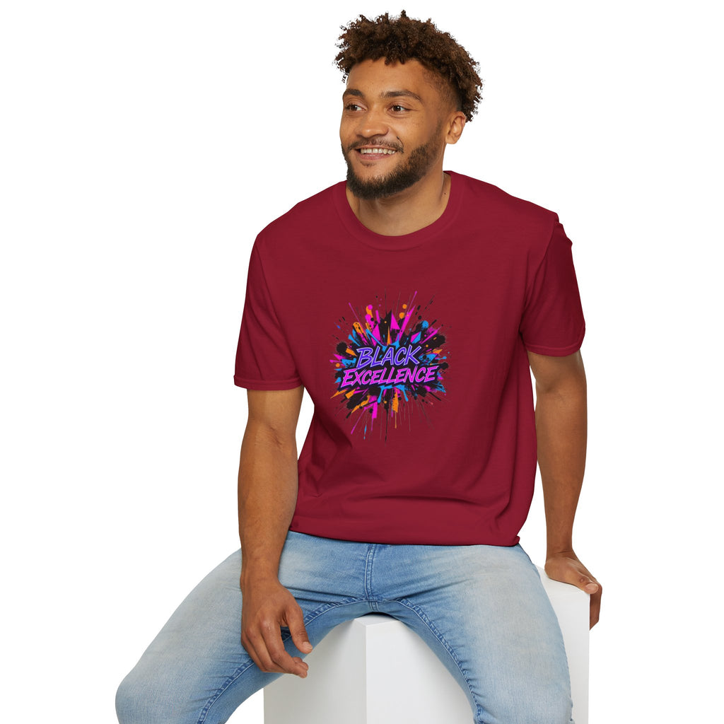 Unisex Softstyle T-Shirt - Black Excellence Graphic Tee