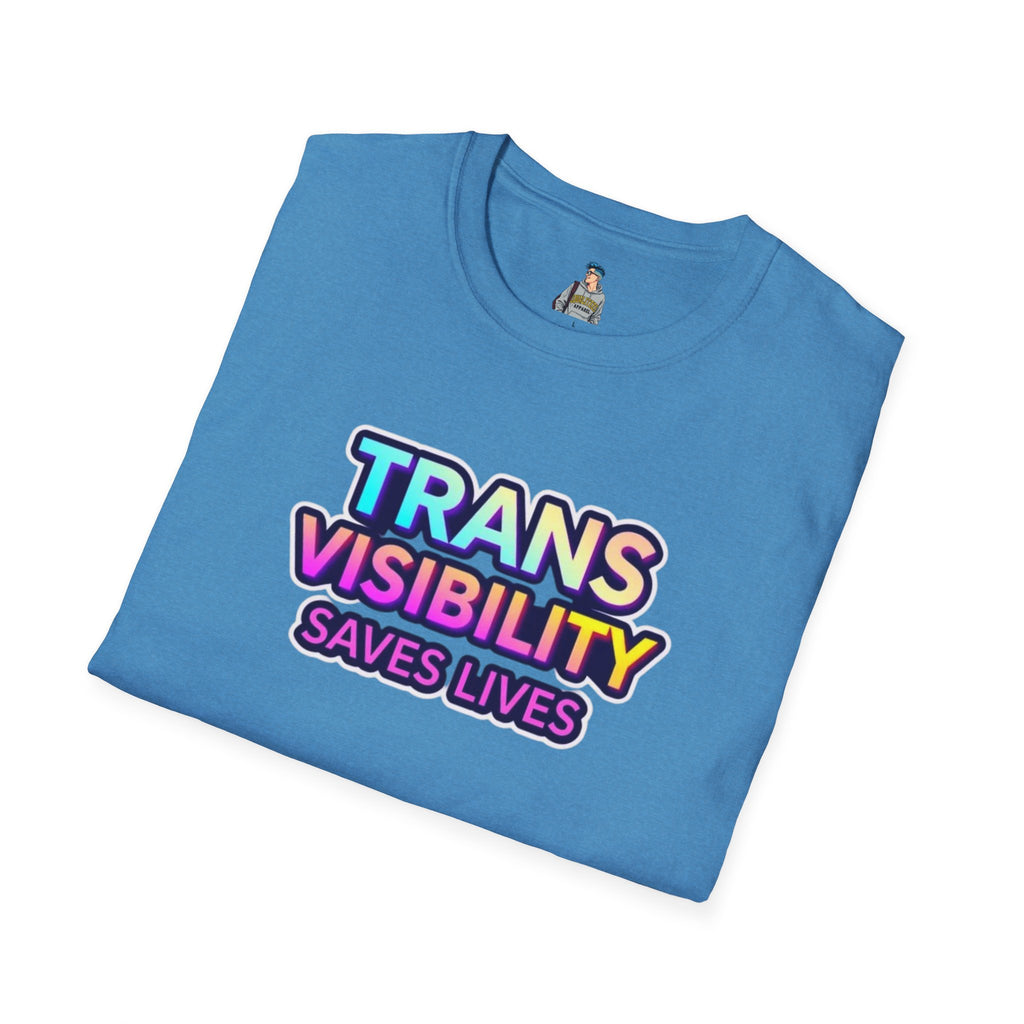Unisex Softstyle T-Shirt - Trans Visibility Saves Lives Statement Tee