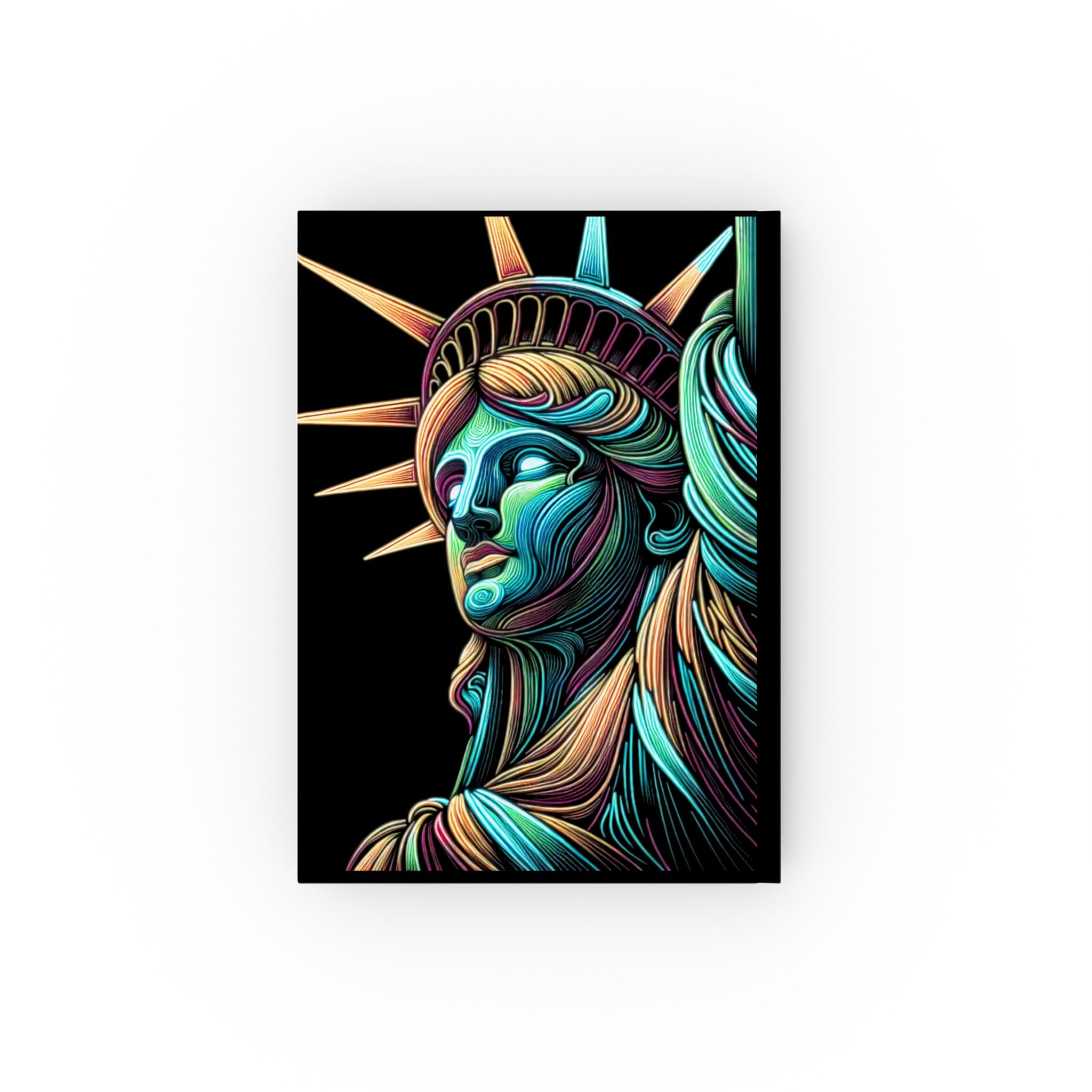 Neon Lady Liberty Design Journal - Perfect for Gifts, Journaling, and Celebrations