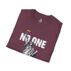 Unisex Softstyle T-Shirt - 'No One Is Illegal' Graphic Tee for Social Justice Advocates