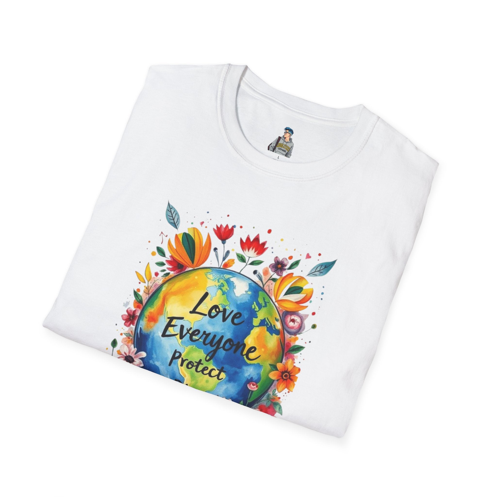 Love Everyone, Protect Planet Floral Graphic Tee