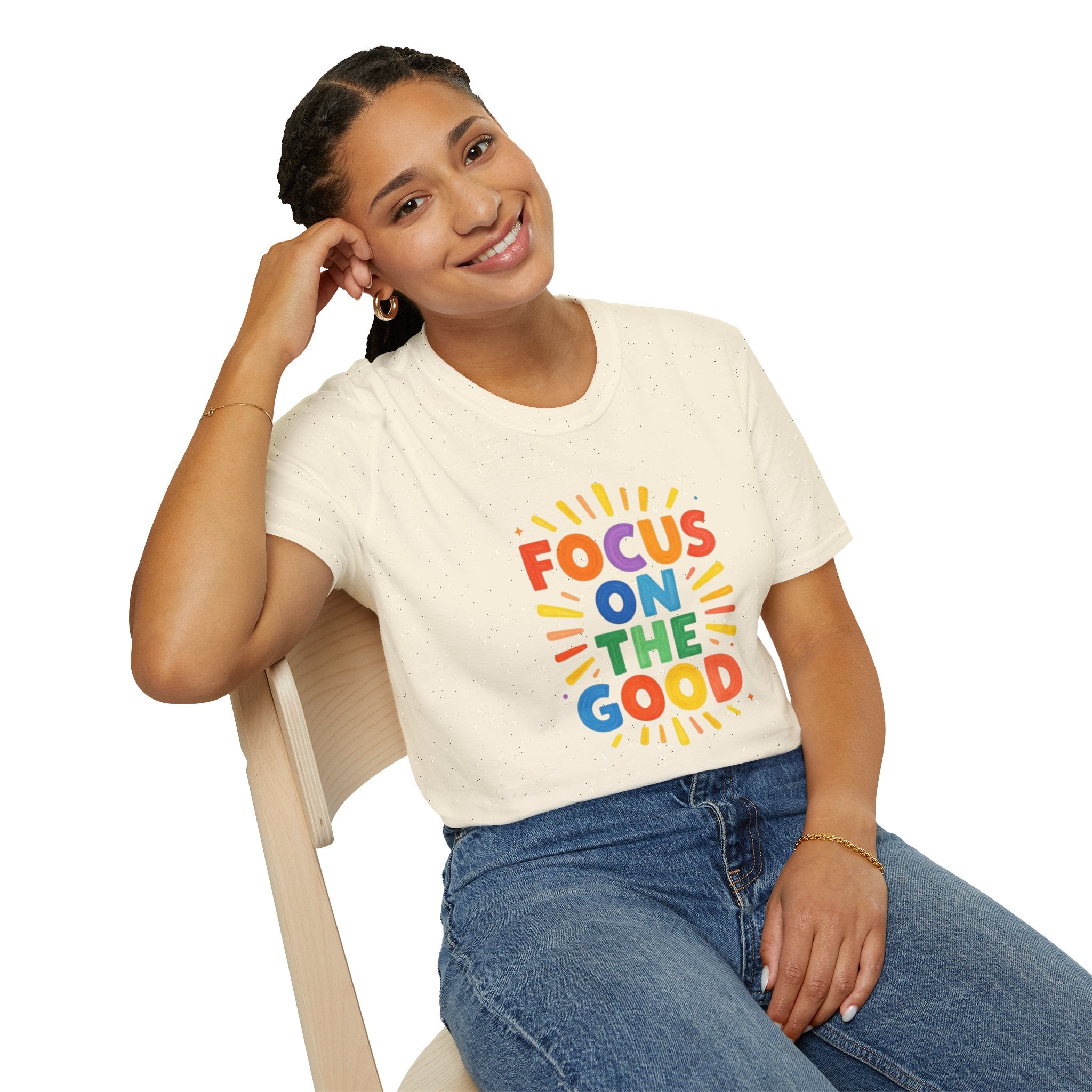 Focus On The Good T-Shirt — Positive Message Graphic Tee