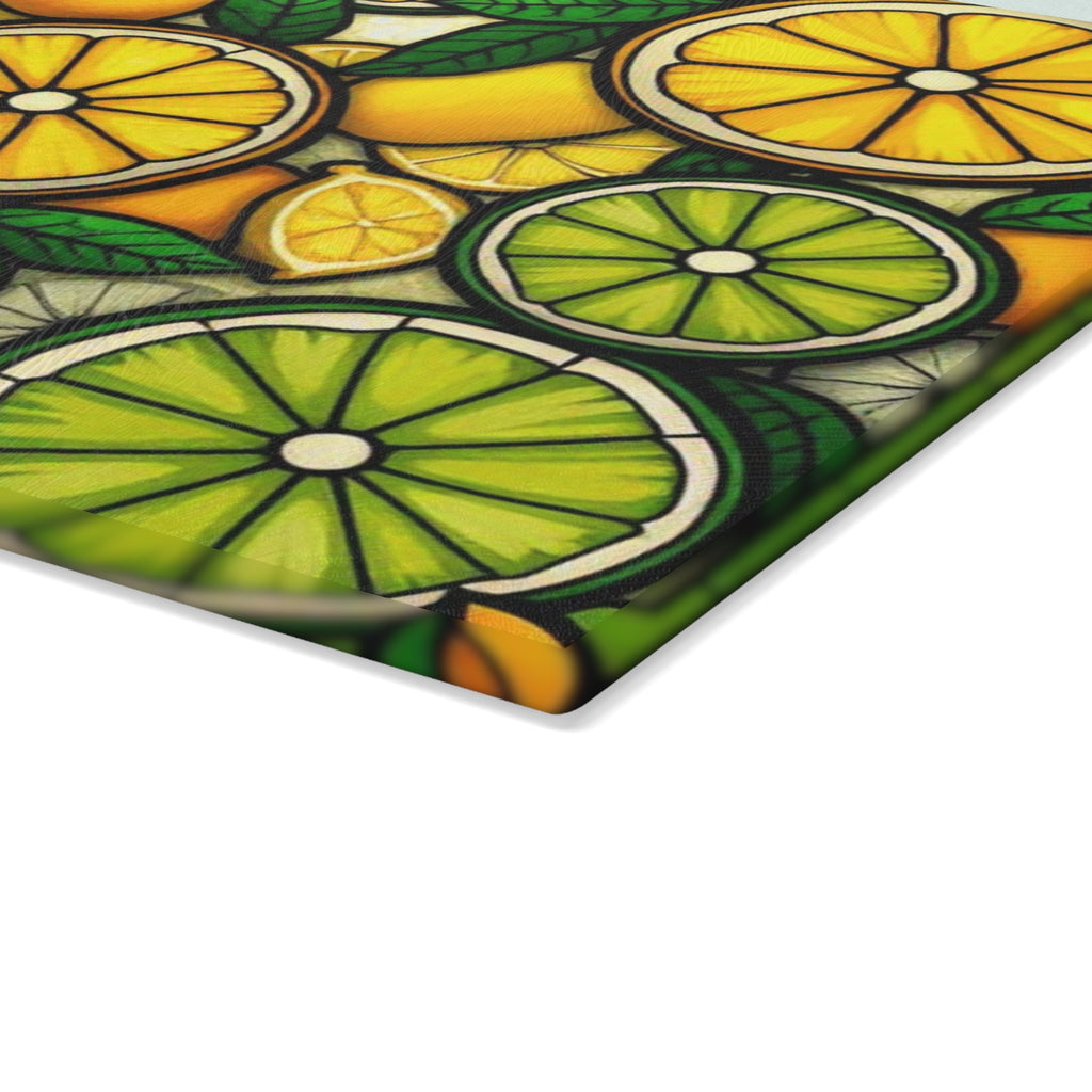 Vibrant Citrus Glass Cutting Board - Perfect for Kitchen Decor & Gifts