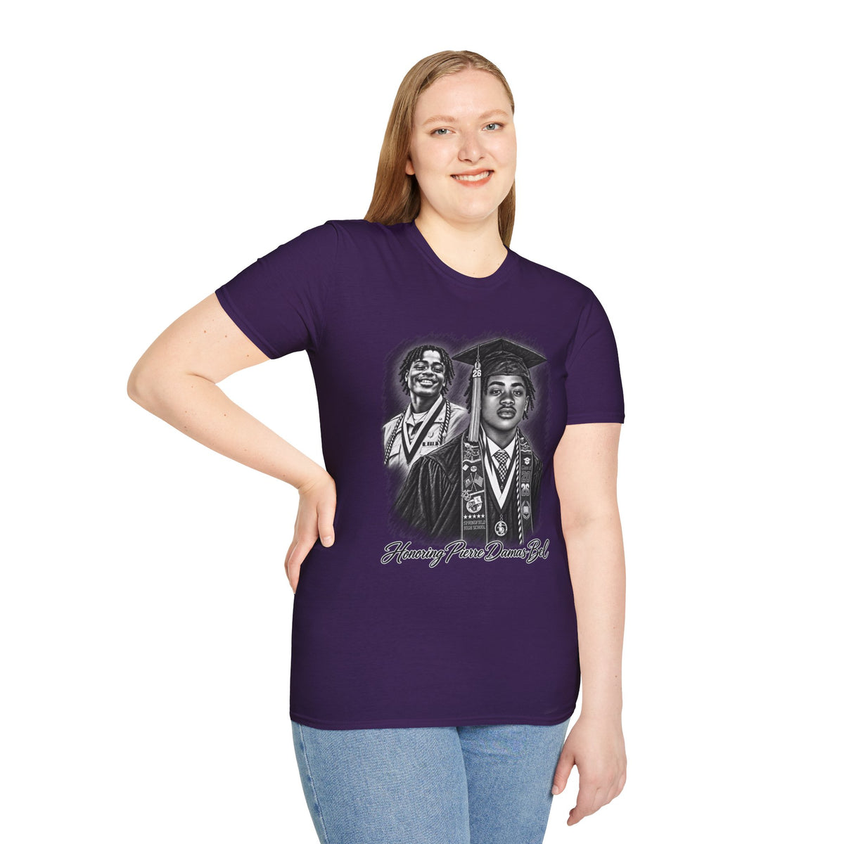 Double Portrait Front - In Memory of Pierre Damas Bel T-Shirt