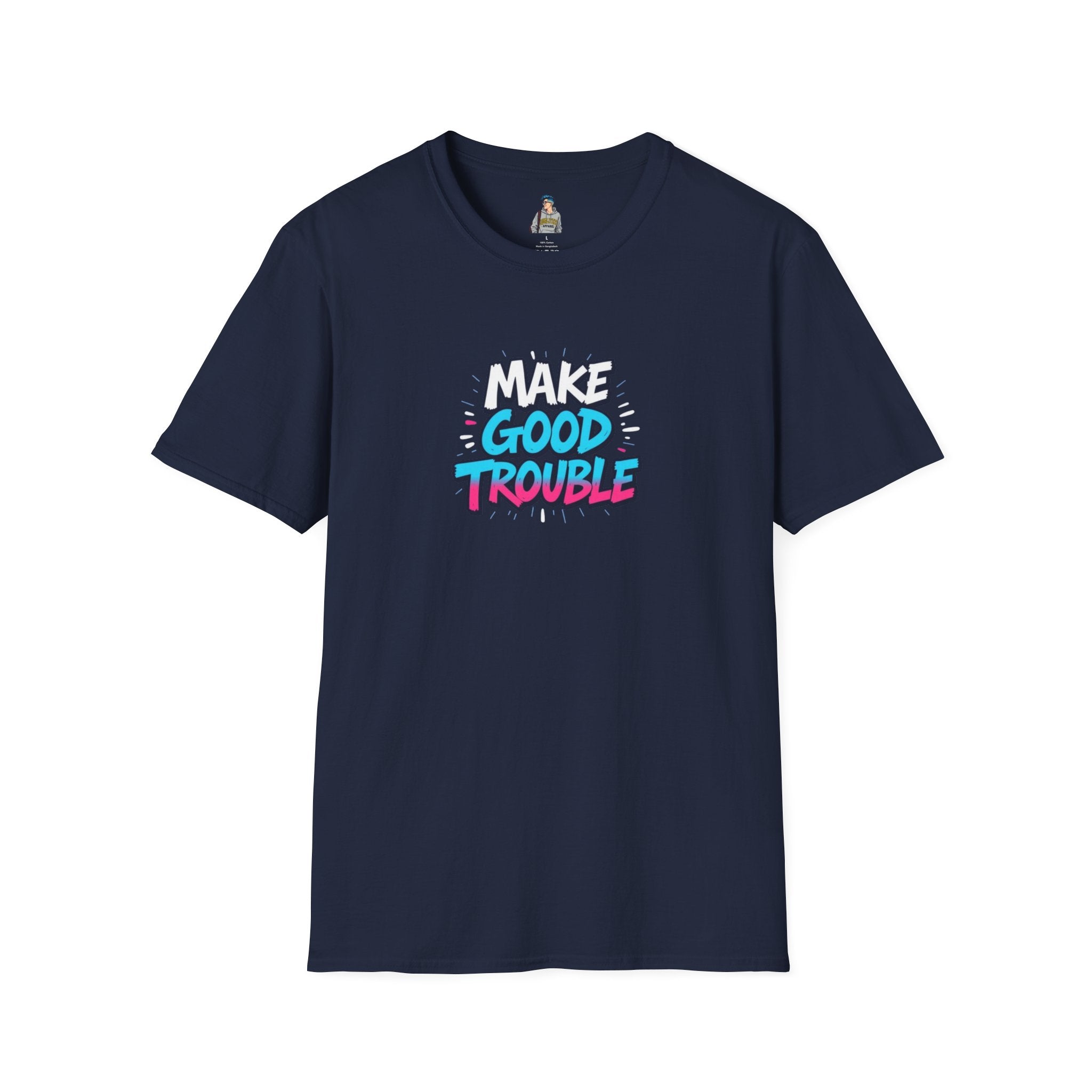 Make Good Trouble Trans Colors Graphic Unisex T-Shirt - Bold Statement Tee for Activists & Dreamers