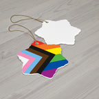 Pride Celebration Ceramic Ornaments - 4 Colorful Shapes