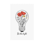 Inspirational Matte Vertical Poster - 'Be the Light'