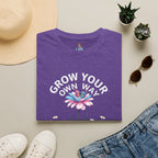 Grow Your Own Way Trans Pride Unisex T-Shirt - Floral Design for Garden Lovers