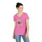 Stay Hydrated Punch Nazis V-Neck T-Shirt - Protest against Fascism Message Tee for Activists