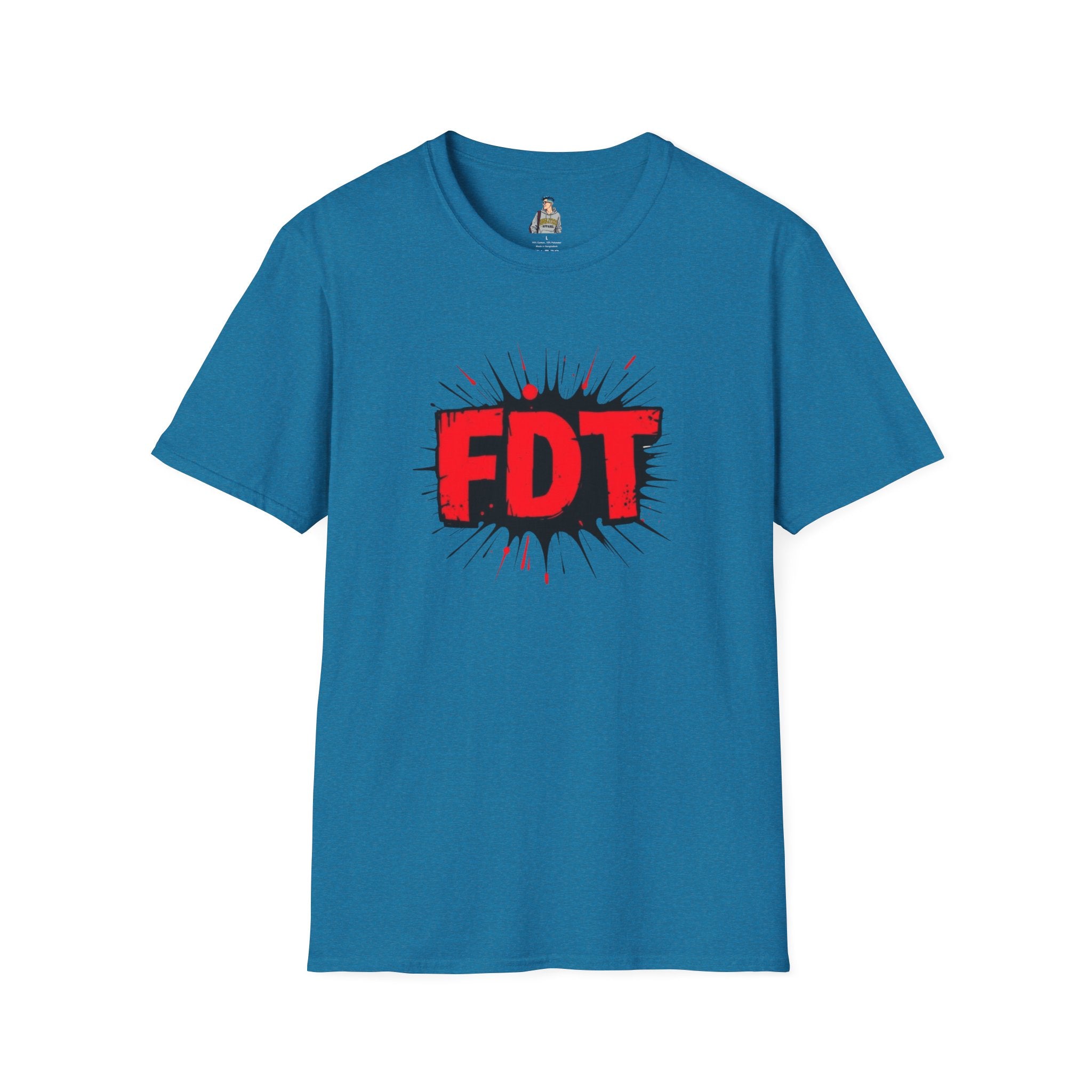 Unisex Softstyle T-Shirt with 'FDT' Graphic - Casual Streetwear for Everyday Style