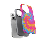 Vibrant Tie-Dye Swirl Protective Tough Case for iPhone
