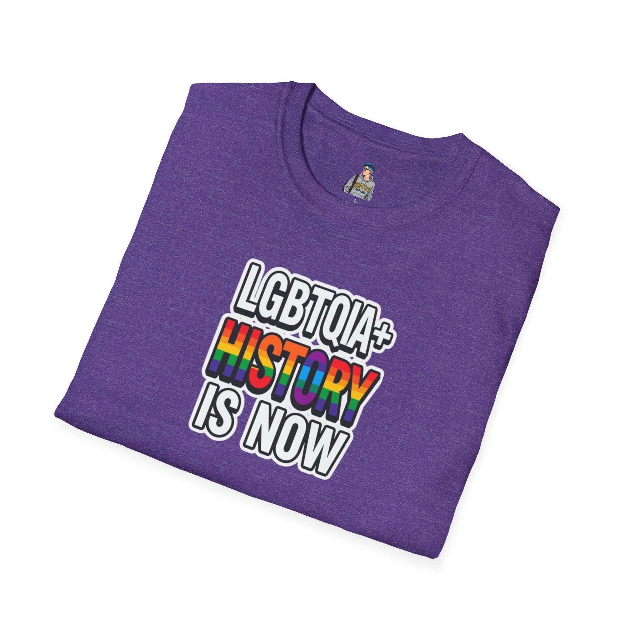 LGBTQIA+ History Is Now Unisex Softstyle T-Shirt