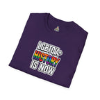 LGBTQIA+ History Is Now Unisex Softstyle T-Shirt