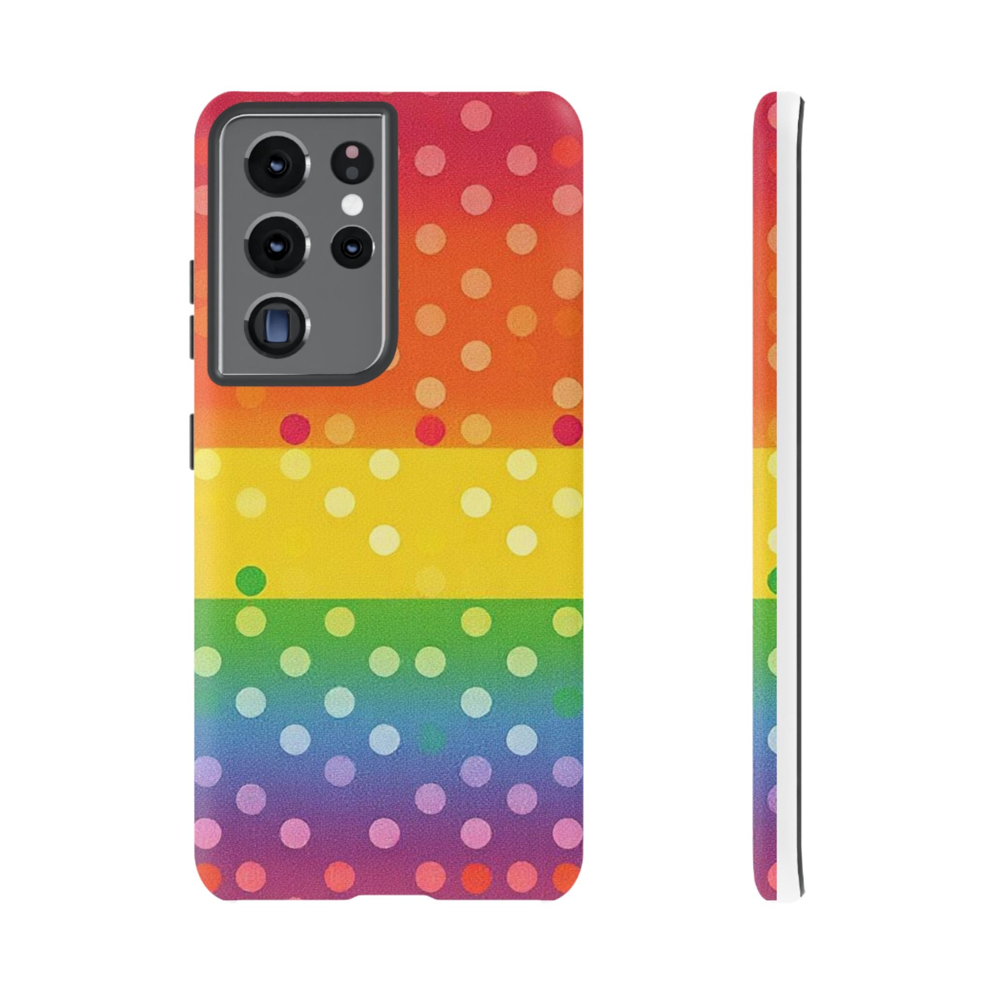 Rainbow Polka-Dot Tough Case for Android