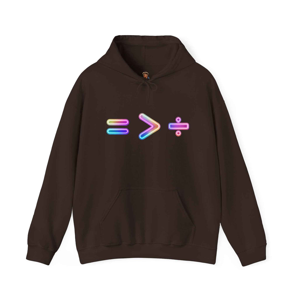Equality is Greater than Division Neon Style Pullover Hoodie