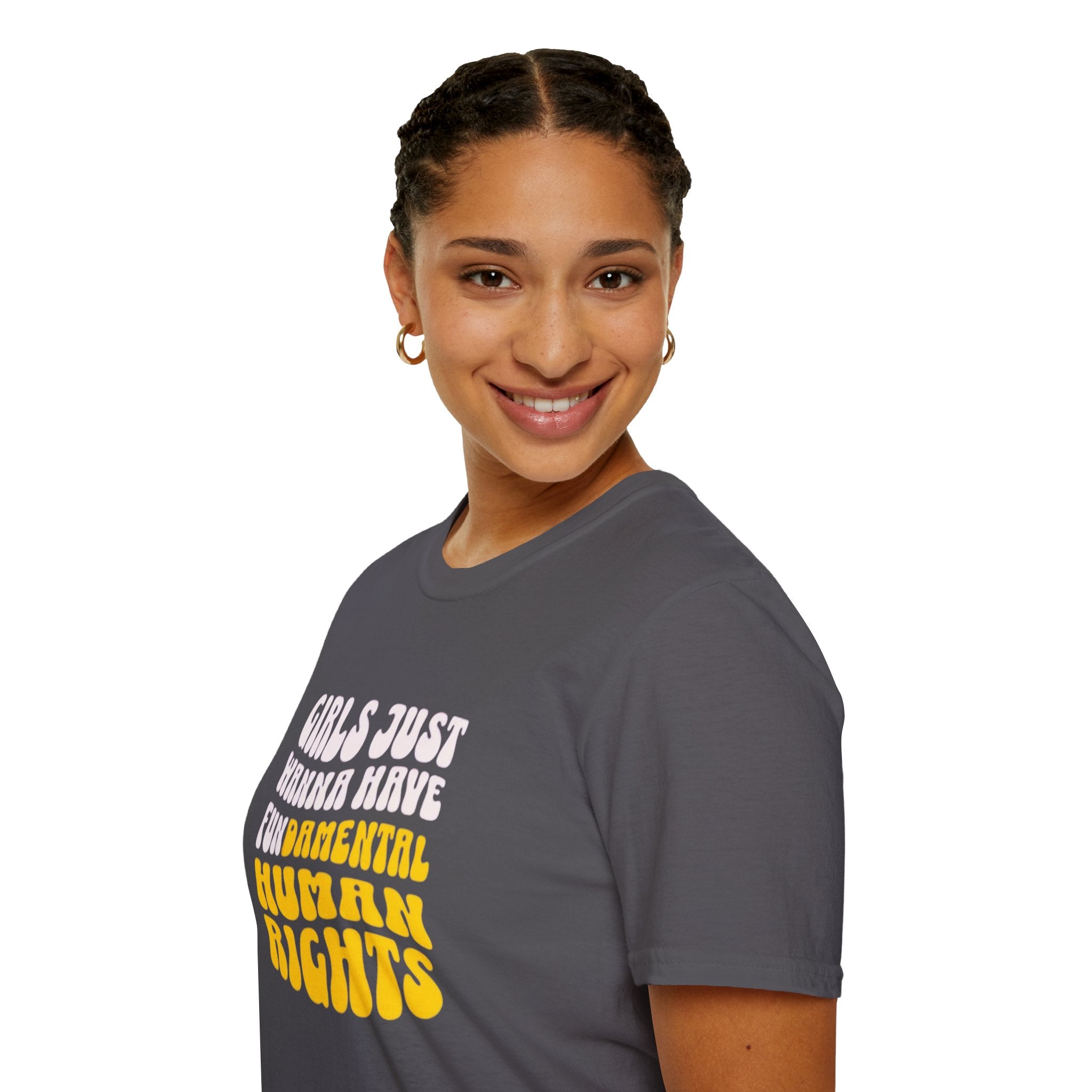 Girls Just Wanna Have Fundamental Human Rights Unisex Softstyle T-Shirt - EqualiTees.Me