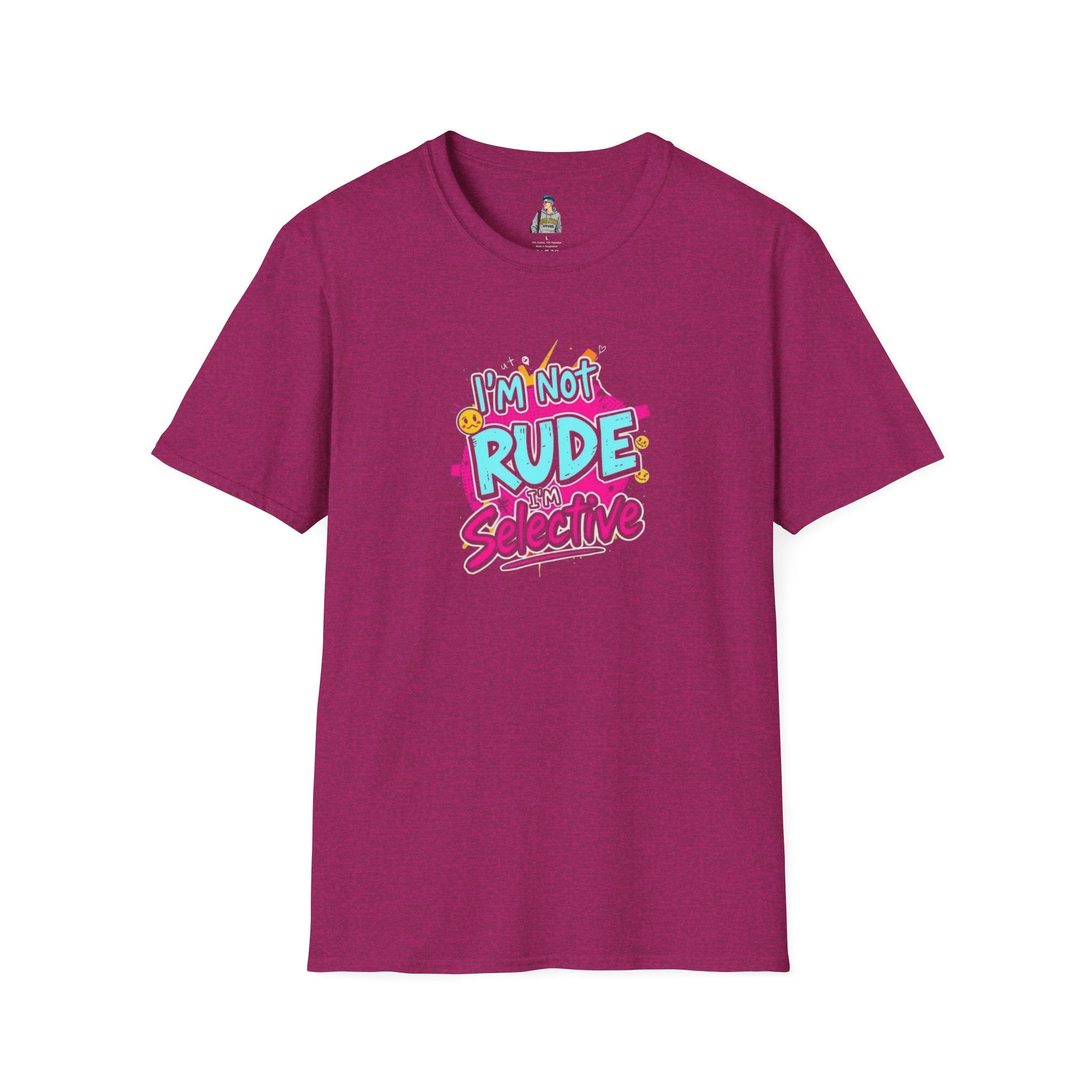 Unisex Softstyle T-Shirt - 'I'm Not Rude, I'm Selective' Fun Graphic Tee