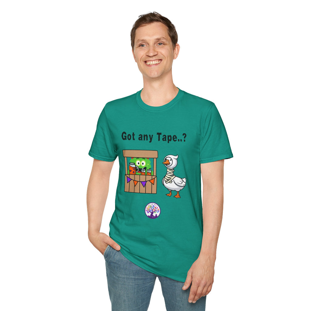 Got any Tape..? Funny Goose & Frog Market T-Shirt — Cute Animal Humor Tee