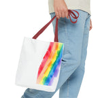 Rainbow Watercolor on Canvas Design - Tote Bag