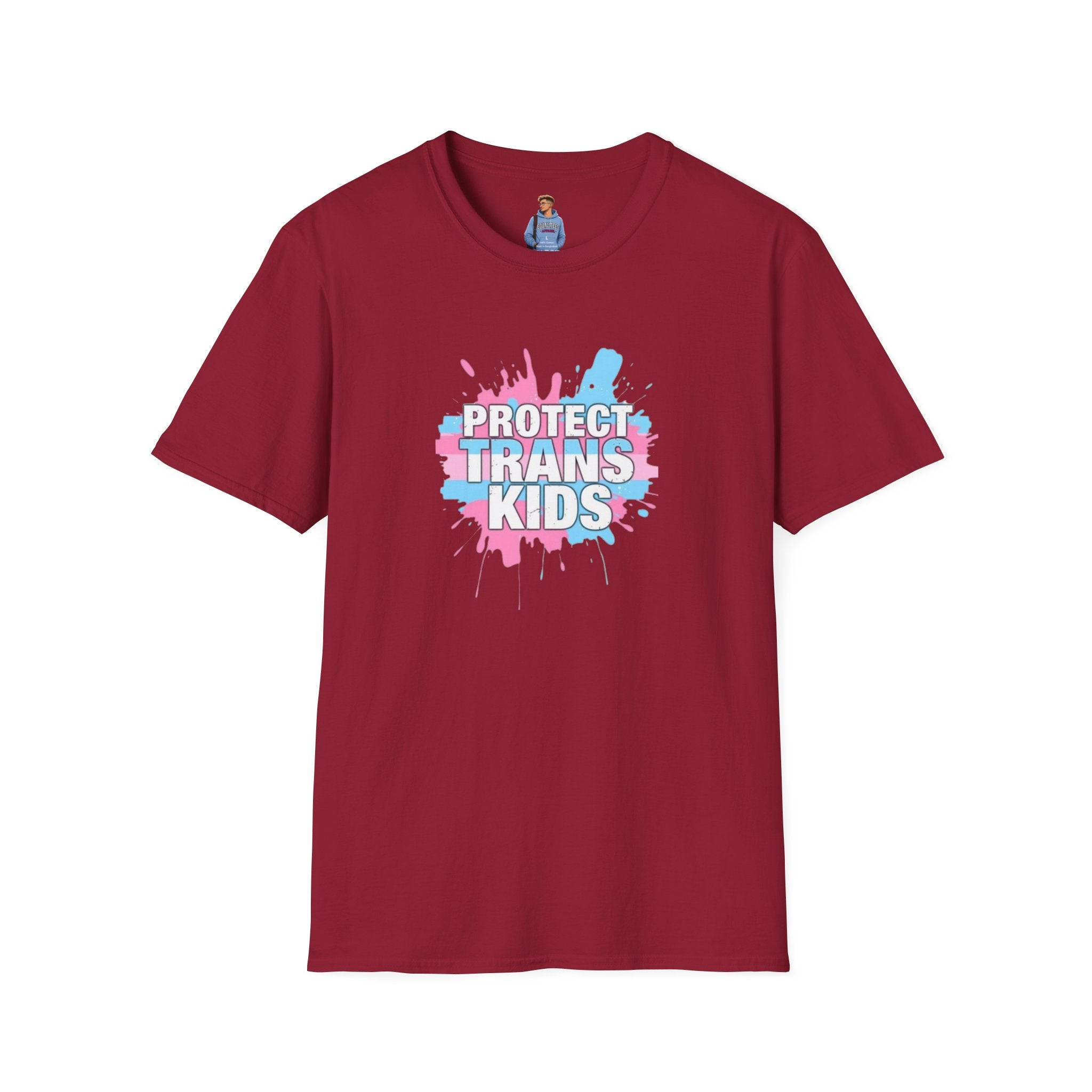 Protect Trans Kids Unisex Softstyle T-Shirt - Supportive LGBTQ+ Apparel