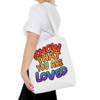 Know That You Are Loved Text Design Tote Bag