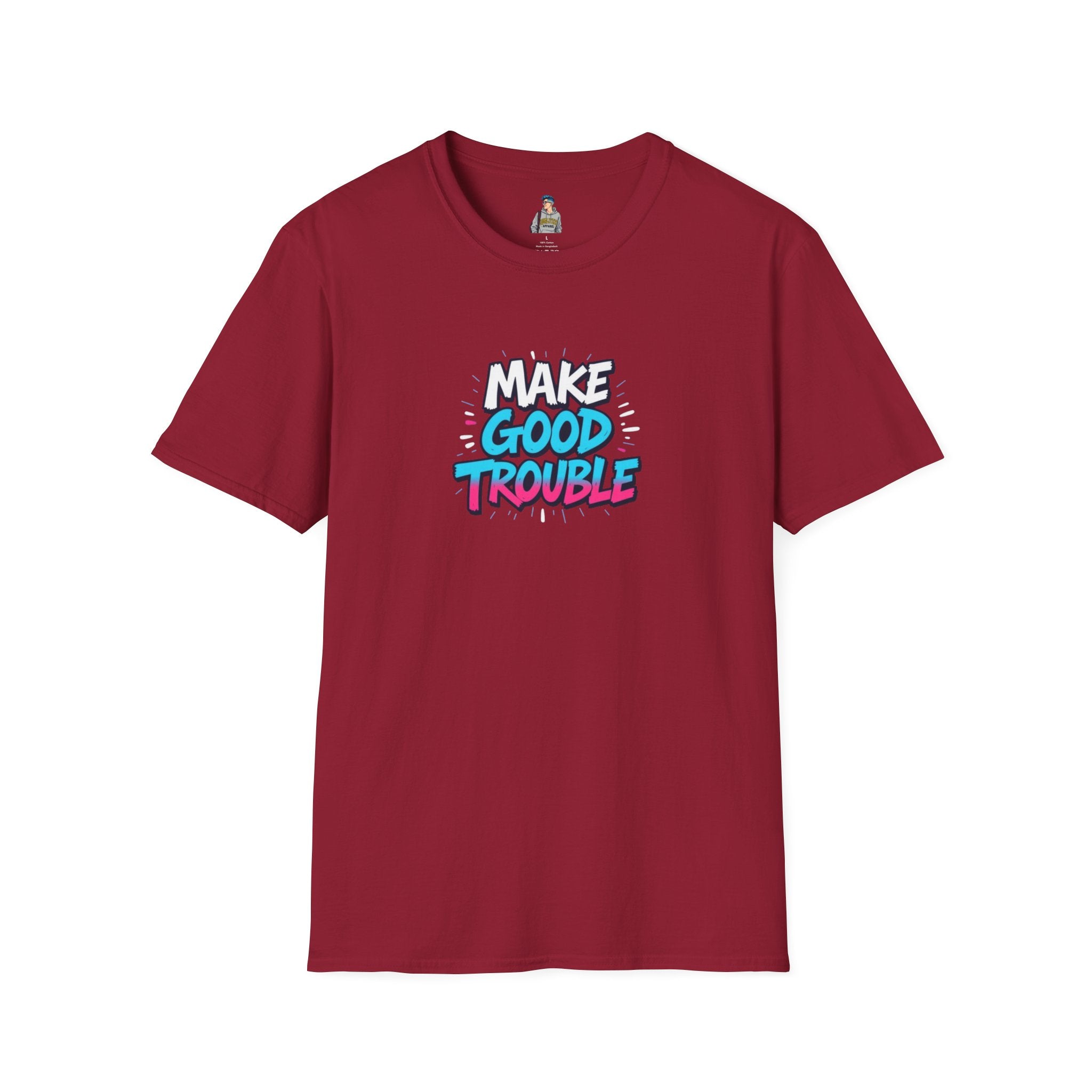 Make Good Trouble Trans Colors Graphic Unisex T-Shirt - Bold Statement Tee for Activists & Dreamers