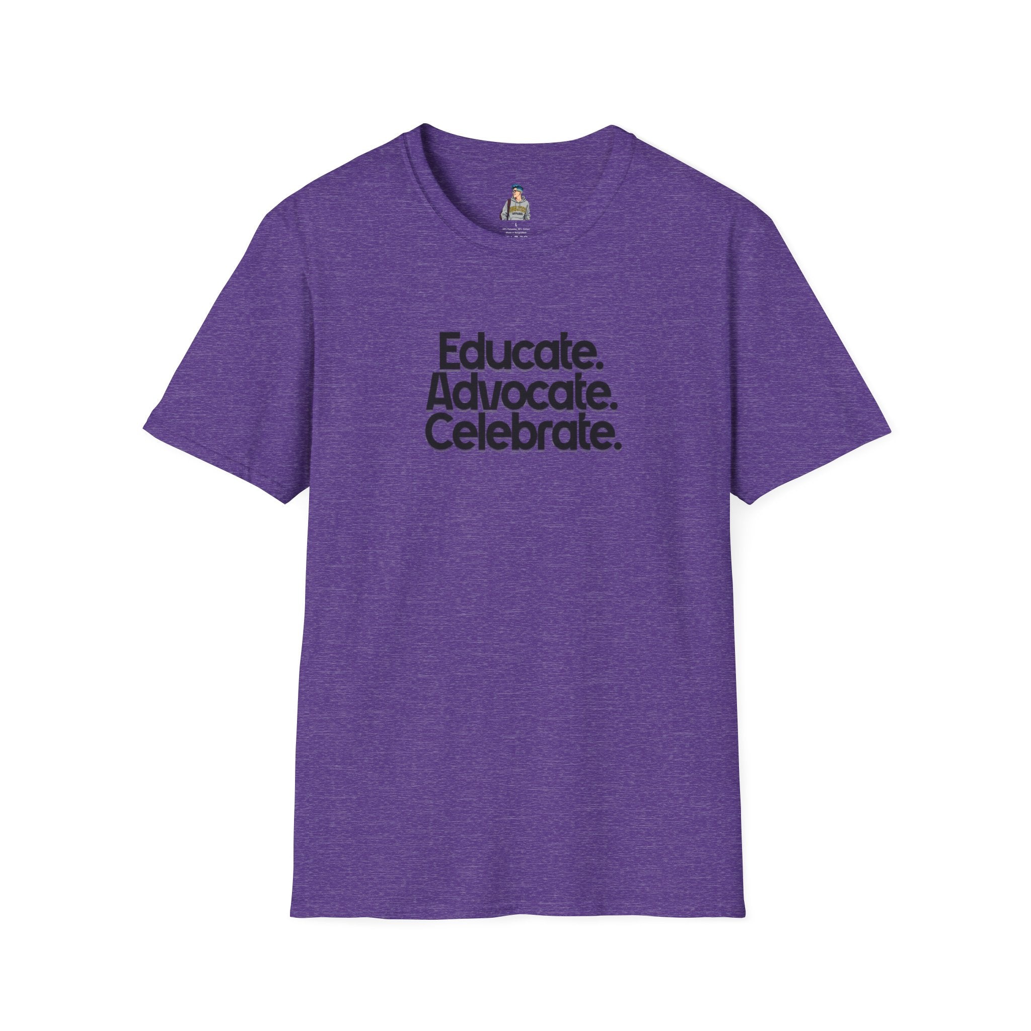 Teacher Advocate T-Shirt - Subtle Pride Educate Advocate Celebrate Design - EqualiTees.Me