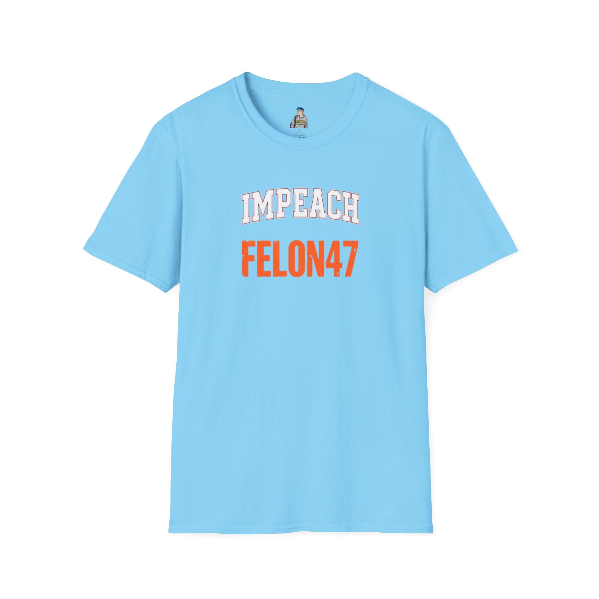 Impeach Felon47 Unisex Softstyle T-Shirt - USA Graphic Statement Tee