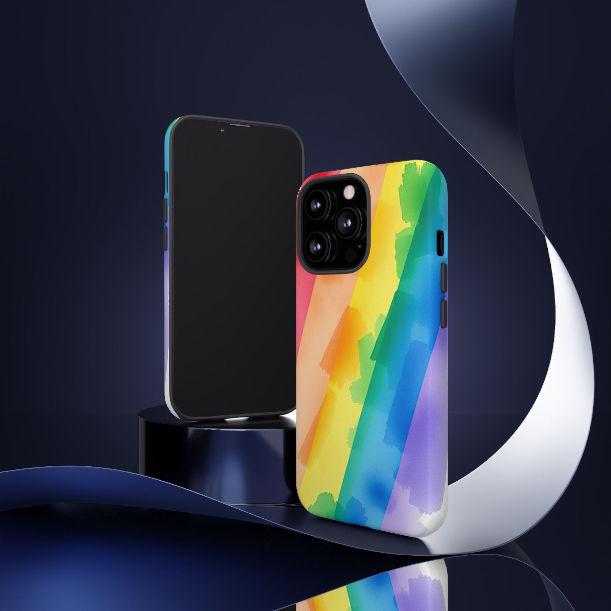 Rainbow Watercolor Art Tough Cases For Android & iPhone